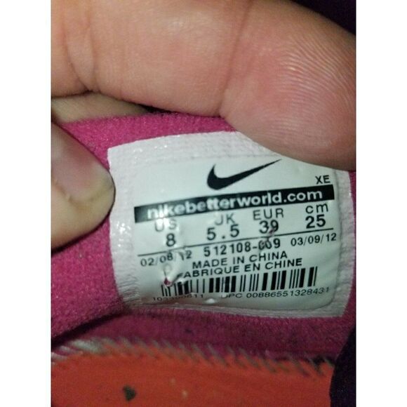 Womens Nike 512108-009 FitSole Running Size 8 Pink Grey Sneakers, preowned - Picture 3 of 7